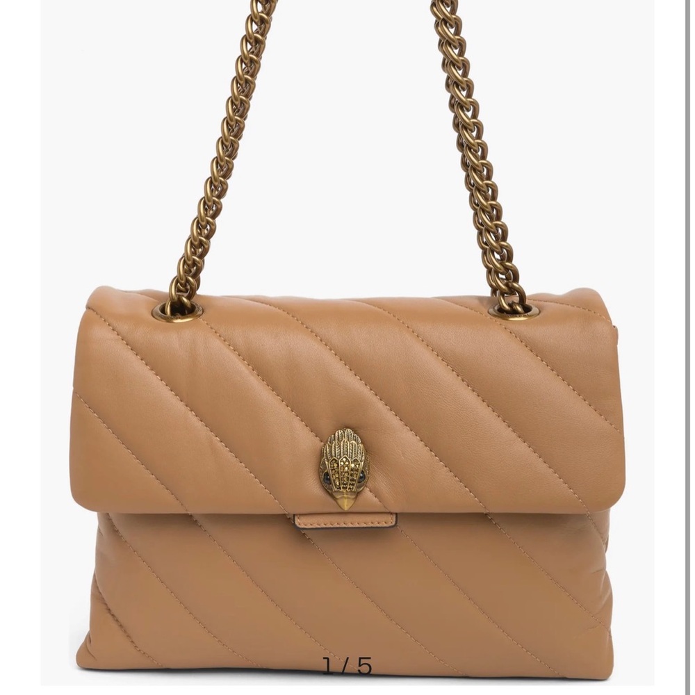 Kurt Geiger Tan Quilted Shoulder Bag